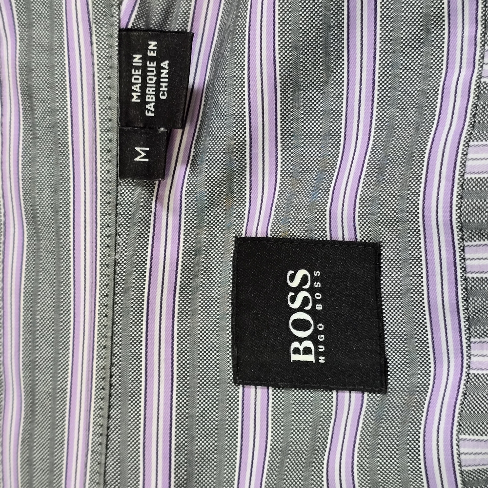 Hugo Boss Gray and White Casual Button Down Shirt - Picture 3 of 7